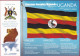 UGANDA FOTW Flags Of The World Postcard 2023 Cancelled With National FLAG Postage Stamp OUGANDA - Oeganda