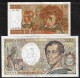 FRANCE - Lot De 2 Billets Français - 10 F Berlioz - 3.7.1975 - 200 F Montesquieu - 1992 - Sin Clasificación