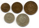 BULGARIA, Set Of Five Coins 1, 2, 5, 10, 20 Stotinki, Brass, Nickel-Brass, Year 1974, KM # 84, 85, 86, 87, 88 - Bulgaria