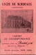 LYCEE  DE  BORDEAUX - LONGCHAMPS -  CARNET  DE  CORRESPONDANCE - Année Scolaire 1938 - 1939 - Diplômes & Bulletins Scolaires