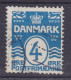 Denmark 19013 Mi. 80, 4 Øre Wellenlinien ERROR Variety 'Notch' In Left Side Margin (2 Scans) - Abarten Und Kuriositäten