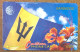 BARBADOS FLAG B$ 60 CARIBBEAN CABLE & WIRELESS SCHEDA PREPAID TELECARTE TELEFONKARTE PHONECARD - Barbades