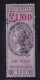 GB  Fiscals / Revenues Foreign Bill;  £1/10/  Lilac And Carmine Good Used Barefoot 65 (thick Blue Glossy Paper) - Revenue Stamps