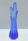 -JOLI VASE VERRE BLEU VINTAGE COLLECTION DECO VITRINE XXe    E - Vazen