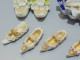 Delcampe - -LOT MINIATURES PORCELAINE LANGEAIS 1 PANIER & 4 Sabots + 5 Chaussures Vitrine  E - Altri & Non Classificati