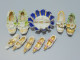 Delcampe - -LOT MINIATURES PORCELAINE LANGEAIS 1 PANIER & 4 Sabots + 5 Chaussures Vitrine  E - Sonstige & Ohne Zuordnung