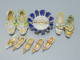 Delcampe - -LOT MINIATURES PORCELAINE LANGEAIS 1 PANIER & 4 Sabots + 5 Chaussures Vitrine  E - Altri & Non Classificati