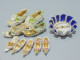 Delcampe - -LOT MINIATURES PORCELAINE LANGEAIS 1 PANIER & 4 Sabots + 5 Chaussures Vitrine  E - Altri & Non Classificati