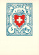 73793711 Briefmarken Auf Postkarte Schweiz Rayon I  - Timbres (représentations)
