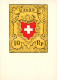 73793704 Postkarte Auf Ak Schweiz Rayon II Postkarte Auf Ak - Timbres (représentations)