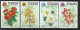 1992 BURUNDI 954-57 + BF 125** Fleurs, Côte 36.00 - Unused Stamps