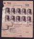 DDFF 160 - Timbres Chemin De Fer En MULTIPLES - Bloc Bdf De 10 X 0.90 F - S/ Bulletin D'Expédition - Gare De MONS 1950 - Documenti & Frammenti