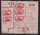 DDFF 165 - Timbres Chemin De Fer En MULTIPLES - 8 X 100 F - S/ Bulletin D'Expédition - DEINZE 1950 - Documentos & Fragmentos