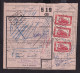 DDFF 165 - Timbres Chemin De Fer En MULTIPLES - 8 X 100 F - S/ Bulletin D'Expédition - DEINZE 1950 - Documentos & Fragmentos