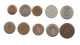 243/ Lot  : 10 Monnaies : Barbade - Chypre - Allemagne De L'est - Hongrie - Azerbaidjan - Nigéria - Argentine - Collections & Lots