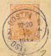 At1: Pk: 1ct Op S.M.met Noodstempel: 2E OOSTENDE 2^ Ostende 19-20 19 11 1919 : Maand : 11 Ipv XI .. - Fortune (1919)