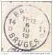 _N977:kaart  Als S.M. Verstuurd Uit:14* BRUGGE 14* BRUGES: Noodstempel (= Postagentschap - Sterstempel)>Beverloo - Fortuna (1919)