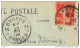 _N970:franse Kaart  Met 10 Ct Semeuse  > 14* BRUGGE 14* BRUGES: Noodstempel (= Postagentschap - Sterstempel) - Noodstempels (1919)