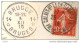 _N976:fantakaart  Met 10 Ct Semeuse  > 14* BRUGGE 14* BRUGES: Noodstempel (= Postagentschap - Sterstempel) - Noodstempels (1919)