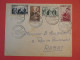 N32 MAROC  BELLE LETTRE FDC  RARE  1954 CASABLANCA A RABAT +N°335 -338 MARECHAL LIAUTEY +AFF. INTERESSANT+++ - Lettres & Documents