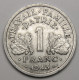 RARE ! 1 Franc Francisque 1943 B (Beaumont-le-Roger) , Aluminium - Etat Français - 1 Franc