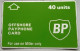 UK BP 40 Units Offshore Payphone Card For Use On Miller Only - Boorplatformen