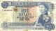 MAURITIUS 5 RUPEES BLUE QEII HEAD FRONT & LANDSCAPE  BACK P.30a ND (1967) SIGN.1 F READ DESCRIPTION !! - Mauricio