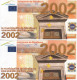 DEUX SPÉCIMENS VRAIE FAUSSE MONNAIE 2002 NEUF LA MUNICIPALITÉ DE MIREFLEURS 63 PUY DE DÔME VOUS SOUHAITE UNE EURO ANNÉE - Fiktive & Specimen