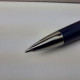 Delcampe - INOXCROM Zeppelin Dark Blue Lacquer Chrome Trim Ballpoin Pen Made In Spain #5434 - Penne