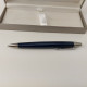 Delcampe - INOXCROM Zeppelin Dark Blue Lacquer Chrome Trim Ballpoin Pen Made In Spain #5434 - Lapiceros