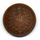 GERMANY - EMPIRE, 1 Pfennig, Copper, Year 1876-F, KM # 1 - 1 Pfennig