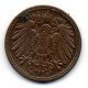 GERMANY - EMPIRE, 1 Pfennig, Copper, Year 1916-E, KM # 10 - 1 Pfennig