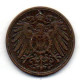 GERMANY - EMPIRE, 1 Pfennig, Copper, Year 1915-G, KM # 10 - 1 Pfennig