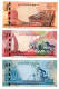 Bahrain Banknotes - Set Of 3 Banknotes - Half Dinar / 1 Dinar / 5 Dinars - 2006 - First Print - UNC - Bahrain