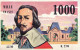 1 SPÉCIMEN VRAIE FAUSSE MONNAIE 1000 FRANCS RICHELIEU ÉTAIT DISTRIBUE PAR L'ECHO DE LA MODE PUBLICITAIRE FICTIF - Specimen