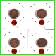 ALEMANIA – GERMANY - IMPERIO 4 MONEDAS DE SERIE COBRE DIAMETRO 17.5 Mm. DEL AÑO 1909 – KM-10   WILHELM II - 1 Pfennig
