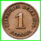 ALEMANIA – GERMANY - IMPERIO 5 MONEDAS DE SERIE COBRE DIAMETRO 17.5 Mm. DEL AÑO 1910 – KM-10   WILHELM II - 1 Pfennig