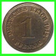 ALEMANIA – GERMANY - IMPERIO 6 MONEDAS SERIE COMPLETA COBRE DIAMETRO 17.5 Mm. DEL AÑO 1912 – KM-10   WILHELM II - 1 Pfennig