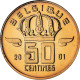 Belgique, Albert II, 50 Centimes, 2001, Bruxelles, Série FDC, FDC, Bronze - 50 Cents