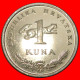 * LATIN TEXT NIGHTINGALE: CROATIA  1 KUNA 1994-2004. UNC MINT LUSTRE! · LOW START · NO RESERVE! - Kroatië