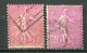 25888 FRANCE N°202a/2° 75c. Semeuse : Type II Deux Lignes Blanches + Type I 1925   TB - Usati