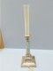 Delcampe - -BOUGEOIR ANCIEN METAL Argenté Monté En LAMPE Style Victorien Fonctionne  E - Lighting & Lampshades