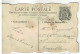 TP 53 S/CP Fantaisie Fleur En Soie (un Doux Baiser) Obl. Ambulant LIEGE-ERQUELINNES 2 9/5/1907 - Bahnpoststempel