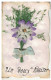 TP 53 S/CP Fantaisie Fleur En Soie (un Doux Baiser) Obl. Ambulant LIEGE-ERQUELINNES 2 9/5/1907 - Ambulanti