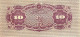 JAPAN 10 SEN PURPLE TEMPLE FRONT MOTIF BACK ND(1942-44) P.52a AVF READ DESCRIPTION !! - Japon