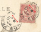 FRANCE -  VARIETY &  CURIOSITY - 27 - REVERSED RING AND DATE BLOCK OF A3 DEPARTURE CDS "VERNON" - 1903 - Cartas & Documentos