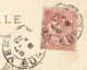 FRANCE -  VARIETY &  CURIOSITY - 27 - REVERSED RING AND DATE BLOCK OF A3 DEPARTURE CDS "VERNON" - 1903 - Lettres & Documents