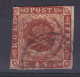 Denmark 1854 Mi. 4, 4 Skilling Kroninsignien Im Lorbeerkranz (2 Scans) - Used Stamps