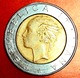 ITALIA - 1990 - Moneta - Veduta Di Piazza Del Quirinale - Testa Alata Femminile - Lire - 500 - 500 Liras