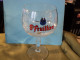 BELGIQUE. VERRE A BIERE ST FEUILLIEN. 33 CL. ABBAYE ABDIJ ANNO 1125 ROUGE / BLEU / MARRON ET DORE. PIED OUVRAGE - Verres